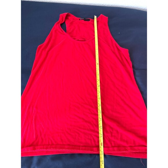 Gibson Womens Sleeveless Red Tank Top With Blue Embroidered Back Yoke Design Siz - Picture 4 of 5